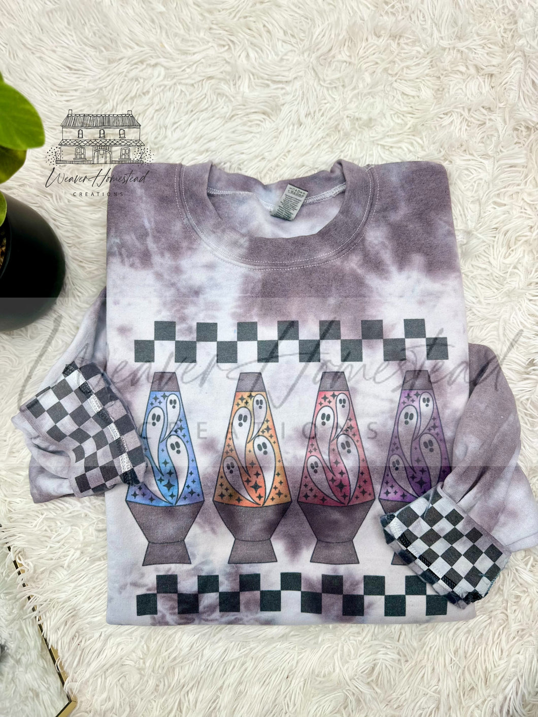 Ghost Lava Lamps w/ Checkered Cuffs