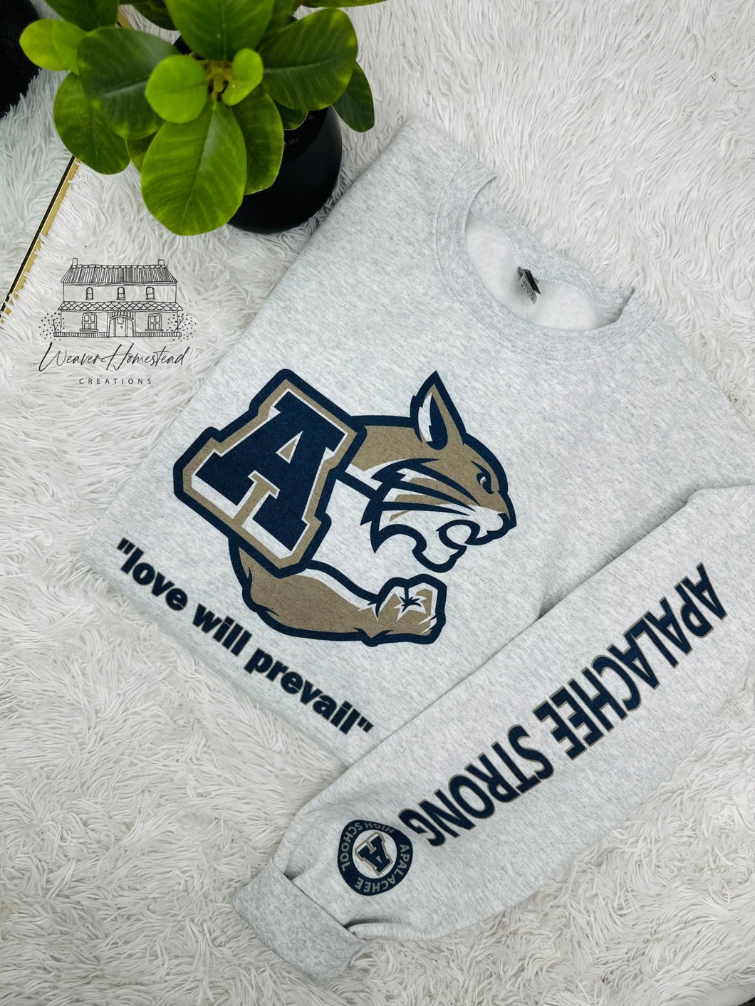 “Love Will Prevail” - Apalachee Strong Crewneck or Hoodie