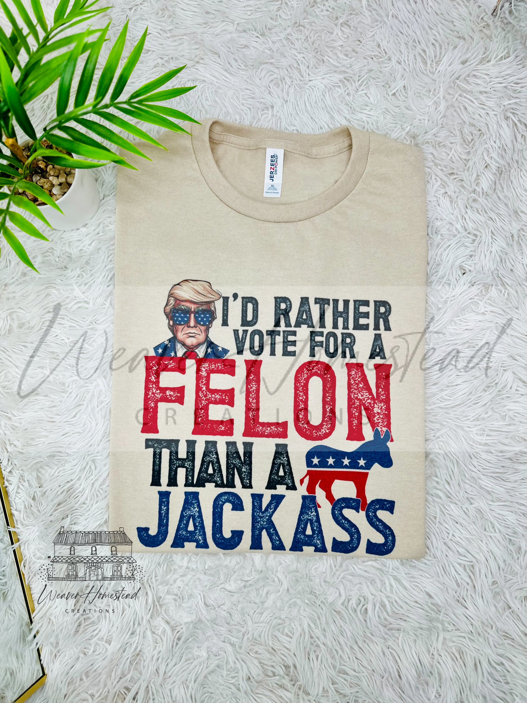 I’d Rather Vote Felon Than Jackass - TRUMP