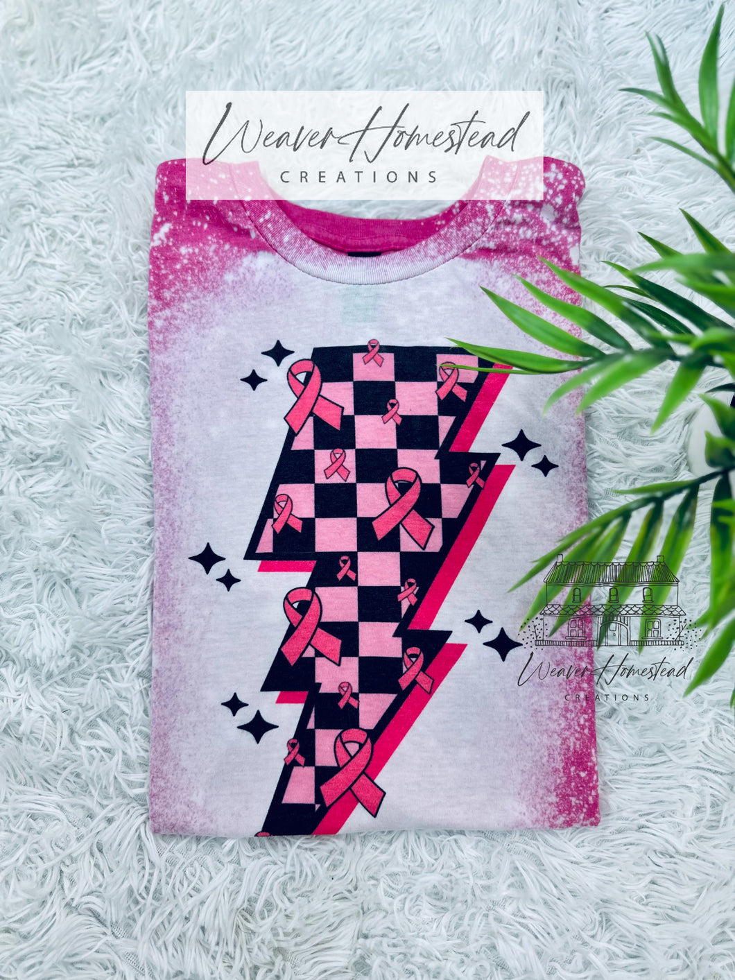 Breast Cancer Awareness Lightning Bolt