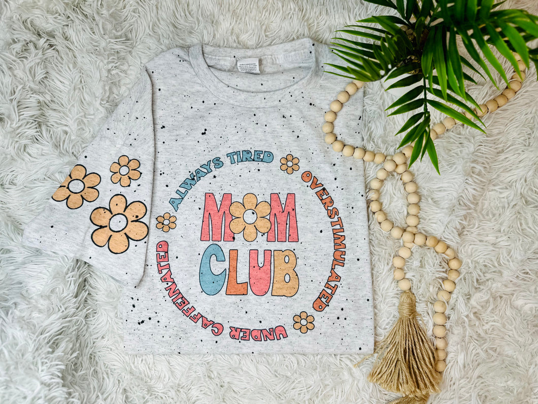 Moms Club w/Flower Details